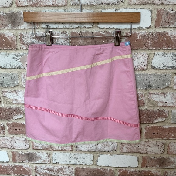 Talbots Kids Pink Skirt Skort 100% Cotton | Gingham Ribbon Design |Girls Size 10 - Picture 2 of 8